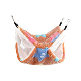 Maxbell Hamster Hammock Bed Hanging Cage Accessories for Small Animals Ferret Parrot Brown Star