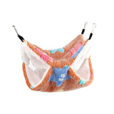 Maxbell Hamster Hammock Bed Hanging Cage Accessories for Small Animals Ferret Parrot Brown Star