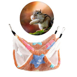 Maxbell Hamster Hammock Bed Hanging Cage Accessories for Small Animals Ferret Parrot Brown Star