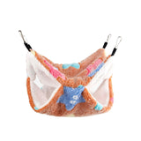 Maxbell Hamster Hammock Bed Hanging Cage Accessories for Small Animals Ferret Parrot Brown Star