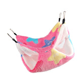 Maxbell Hamster Hammock Bed Hanging Cage Accessories for Small Animals Ferret Parrot Pink