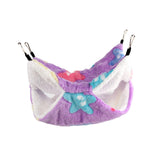 Maxbell Hamster Hammock Bed Hanging Cage Accessories for Small Animals Ferret Parrot Star Purple