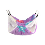 Maxbell Hamster Hammock Bed Hanging Cage Accessories for Small Animals Ferret Parrot Star Purple