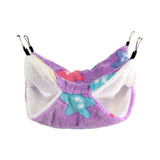 Maxbell Hamster Hammock Bed Hanging Cage Accessories for Small Animals Ferret Parrot Star Purple
