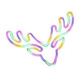 Maxbell Christmas Reindeer Neon Sign Lamp NIght Light for Room Wedding Holiday Multicolor
