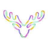 Maxbell Christmas Reindeer Neon Sign Lamp NIght Light for Room Wedding Holiday Multicolor