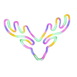 Maxbell Christmas Reindeer Neon Sign Lamp NIght Light for Room Wedding Holiday Multicolor