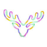 Maxbell Christmas Reindeer Neon Sign Lamp NIght Light for Room Wedding Holiday Multicolor