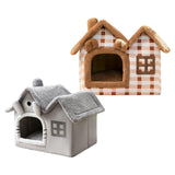 Maxbell Maxbell Pet House Puppy Kennel Warm Nest Anti Slip Bottom Tent Huts Cat Sleeping Bed Gray