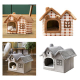 Maxbell Maxbell Pet House Puppy Kennel Warm Nest Anti Slip Bottom Tent Huts Cat Sleeping Bed Gray