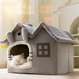 Maxbell Maxbell Pet House Puppy Kennel Warm Nest Anti Slip Bottom Tent Huts Cat Sleeping Bed Gray