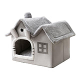 Maxbell Maxbell Pet House Puppy Kennel Warm Nest Anti Slip Bottom Tent Huts Cat Sleeping Bed Gray