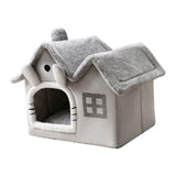 Maxbell Maxbell Pet House Puppy Kennel Warm Nest Anti Slip Bottom Tent Huts Cat Sleeping Bed Gray