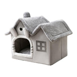 Maxbell Maxbell Pet House Puppy Kennel Warm Nest Anti Slip Bottom Tent Huts Cat Sleeping Bed Gray
