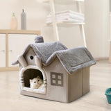 Maxbell Maxbell Pet House Puppy Kennel Warm Nest Anti Slip Bottom Tent Huts Cat Sleeping Bed Gray