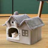 Maxbell Maxbell Pet House Puppy Kennel Warm Nest Anti Slip Bottom Tent Huts Cat Sleeping Bed Gray