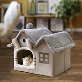 Maxbell Maxbell Pet House Puppy Kennel Warm Nest Anti Slip Bottom Tent Huts Cat Sleeping Bed Gray