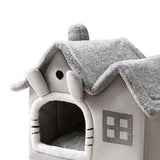 Maxbell Maxbell Pet House Puppy Kennel Warm Nest Anti Slip Bottom Tent Huts Cat Sleeping Bed Gray