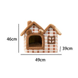 Maxbell Maxbell Pet House Puppy Kennel Warm Nest Anti Slip Bottom Tent Huts Cat Sleeping Bed Brown