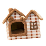 Maxbell Maxbell Pet House Puppy Kennel Warm Nest Anti Slip Bottom Tent Huts Cat Sleeping Bed Brown