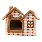 Maxbell Maxbell Pet House Puppy Kennel Warm Nest Anti Slip Bottom Tent Huts Cat Sleeping Bed Brown