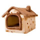 Maxbell Cat Sleeping Bed Dog Kennel Nonslip Winter Warm Semi Enclosed Cat House M