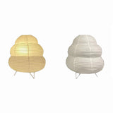 Maxbell Bedside Paper Table Lamp Metal Stand Festival Lantern Light for Dorm Dresser