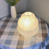 Maxbell Bedside Paper Table Lamp Metal Stand Festival Lantern Light for Dorm Dresser