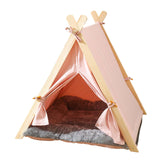 Maxbell Maxbell Pet Teepee Dog Puppy Cat Bed Pet Tents Nest Play House for Pets Supplies Pink