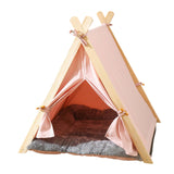 Maxbell Maxbell Pet Teepee Dog Puppy Cat Bed Pet Tents Nest Play House for Pets Supplies Pink