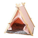 Maxbell Maxbell Pet Teepee Dog Puppy Cat Bed Pet Tents Nest Play House for Pets Supplies Pink