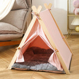 Maxbell Maxbell Pet Teepee Dog Puppy Cat Bed Pet Tents Nest Play House for Pets Supplies Pink