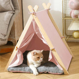 Maxbell Maxbell Pet Teepee Dog Puppy Cat Bed Pet Tents Nest Play House for Pets Supplies Pink