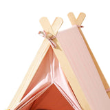 Maxbell Maxbell Pet Teepee Dog Puppy Cat Bed Pet Tents Nest Play House for Pets Supplies Pink