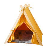 Maxbell Maxbell Pet Teepee Dog Puppy Cat Bed Pet Tents Nest Play House for Pets Supplies Yellow