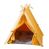 Maxbell Maxbell Pet Teepee Dog Puppy Cat Bed Pet Tents Nest Play House for Pets Supplies Yellow