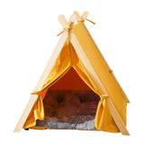 Maxbell Maxbell Pet Teepee Dog Puppy Cat Bed Pet Tents Nest Play House for Pets Supplies Yellow