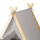 Maxbell Maxbell Pet Teepee Dog Puppy Cat Bed Pet Tents Nest Play House for Pets Supplies Light Grey