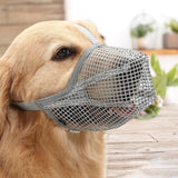 Maxbell Maxbell Muzzle for Dog Durable Breathable Nylon Mesh Mouth Cover for Dogs Training Gray XS
