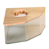 Maxbell Maxbell Hamster Bathroom Shower Bathtub Sand Basin for Rat Rabbit Small Animals Pentagram L