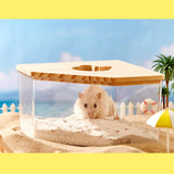 Maxbell Maxbell Hamster Bathroom Shower Bathtub Sand Basin for Rat Rabbit Small Animals Pentagram L