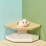 Maxbell Maxbell Hamster Bathroom Shower Bathtub Sand Basin for Rat Rabbit Small Animals Pentagram L