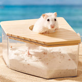 Maxbell Maxbell Hamster Bathroom Shower Bathtub Sand Basin for Rat Rabbit Small Animals Pentagram L