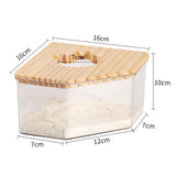 Maxbell Maxbell Hamster Bathroom Shower Bathtub Sand Basin for Rat Rabbit Small Animals Pentagram L