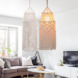 Maxbell Maxbell Macrame Lamp Shade Hanging Tassel Tapestry Creative for Decor Cafe Wedding