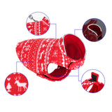 Maxbell Maxbell Dog Fleece Vest Sweater Jacket Warm Clothes Comfortable Dog Winter Coats Red