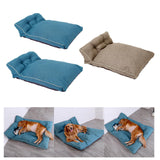 Maxbell Maxbell Pet Blanket Cat Sleeping Pad Warm Comfortable Dog Bed Mat Couch Travel Blue 58cmx48cmx22cm