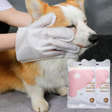 Maxbell 8Pcs Pet Grooming Gloves No Rinse Deodorizing for Dogs and Cats wipe Thick