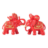 Maxbell Maxbell 2x Elephant Statue Home Decoration Standing Modern for Housewarming Office