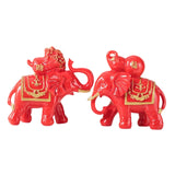 Maxbell Maxbell 2x Elephant Statue Home Decoration Standing Modern for Housewarming Office